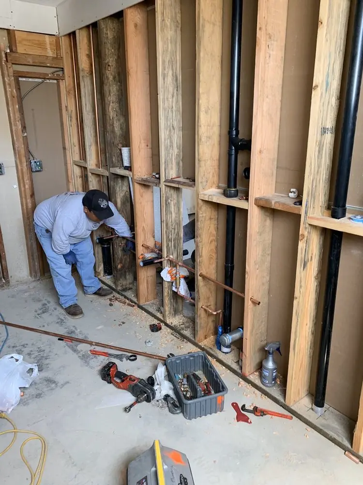 Commercial rough-in plumbing for Gas Line Repair in East Riverton